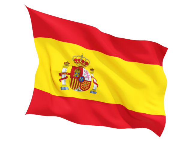 Fluttering flag. Download flag icon of Spain at PNG format