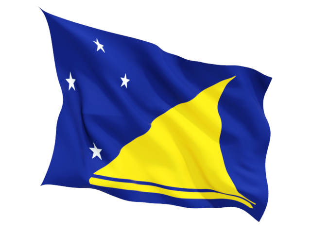 Fluttering flag. Download flag icon of Tokelau at PNG format