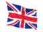 United Kingdom. Fluttering flag. Download icon.