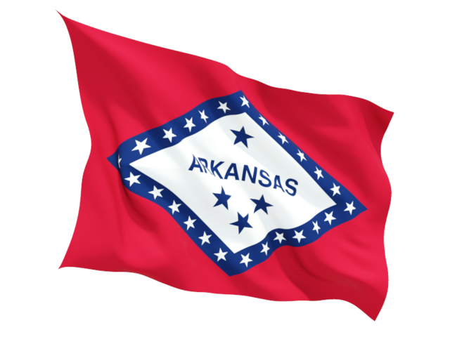 Fluttering flag. Download flag icon of Arkansas