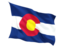 Flag of state of Colorado. Fluttering flag. Download icon