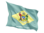 Flag of state of Delaware. Fluttering flag. Download icon
