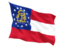Штат Джорджия. Развевающийся флаг. Скачать иконку.