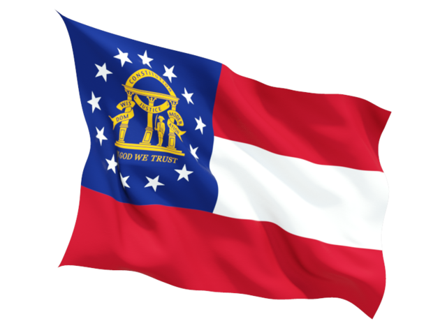 Fluttering flag. Download flag icon of Georgia