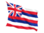 Flag of state of Hawaii. Fluttering flag. Download icon