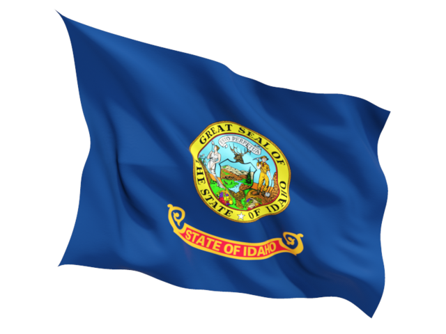 Fluttering flag. Download flag icon of Idaho
