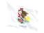 Flag of state of Illinois. Fluttering flag. Download icon