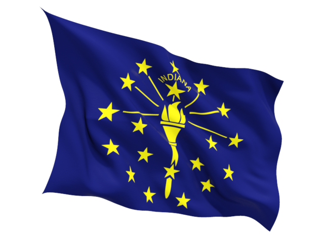 Fluttering flag. Download flag icon of Indiana
