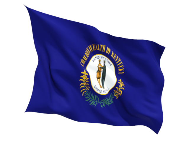 Fluttering flag. Download flag icon of Kentucky
