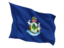 Flag of state of Maine. Fluttering flag. Download icon