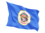 Flag of state of Minnesota. Fluttering flag. Download icon