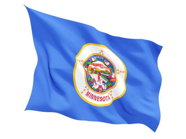 Fluttering flag. Download flag icon of Minnesota