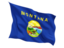 Flag of state of Montana. Fluttering flag. Download icon
