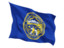 Flag of state of Nebraska. Fluttering flag. Download icon