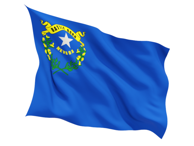 Fluttering flag. Download flag icon of Nevada