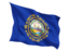 Flag of state of New Hampshire. Fluttering flag. Download icon