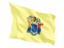 Flag of state of New Jersey. Fluttering flag. Download icon