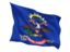 Flag of state of North Dakota. Fluttering flag. Download icon