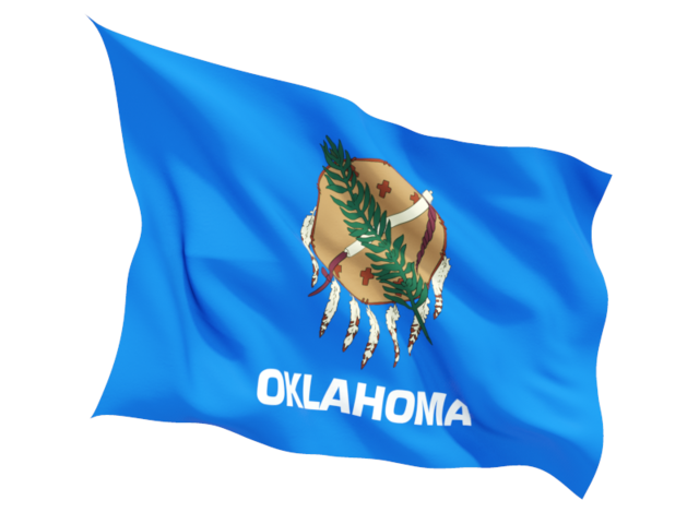 Fluttering flag. Download flag icon of Oklahoma
