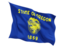Flag of state of Oregon. Fluttering flag. Download icon