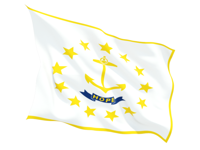 Развевающийся флаг. Загрузить иконку флага штата Род-Айленд