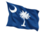 Flag of state of South Carolina. Fluttering flag. Download icon