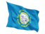 Flag of state of South Dakota. Fluttering flag. Download icon