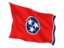 Штат Теннесси. Развевающийся флаг. Скачать иконку.