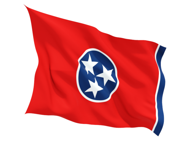 Fluttering flag. Download flag icon of Tennessee