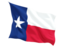 Flag of state of Texas. Fluttering flag. Download icon