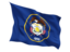 Flag of state of Utah. Fluttering flag. Download icon