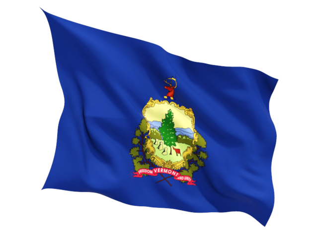 Fluttering flag. Download flag icon of Vermont