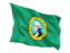 Flag of state of Washington. Fluttering flag. Download icon
