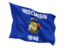 Flag of state of Wisconsin. Fluttering flag. Download icon