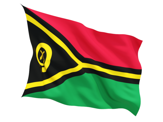 Fluttering flag. Download flag icon of Vanuatu at PNG format
