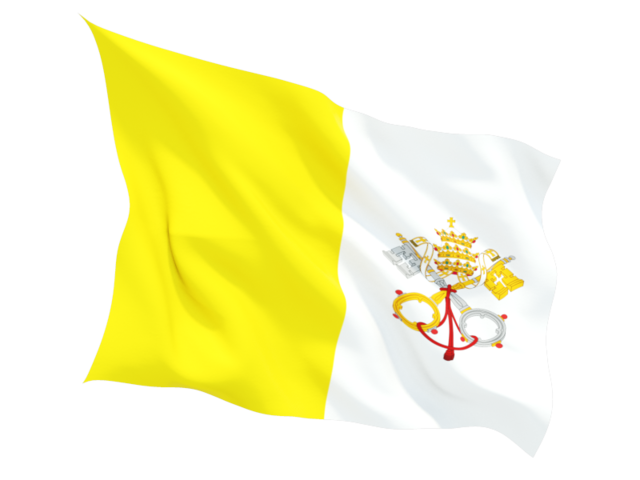 Fluttering flag. Download flag icon of Vatican City at PNG format