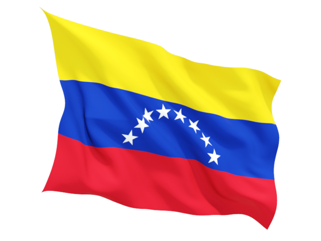 Fluttering flag. Download flag icon of Venezuela at PNG format