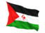 Western Sahara. Fluttering flag. Download icon.