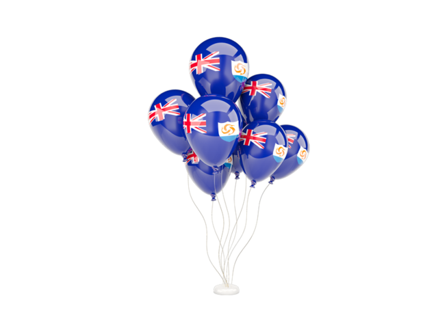 Flying balloons. Download flag icon of Anguilla at PNG format