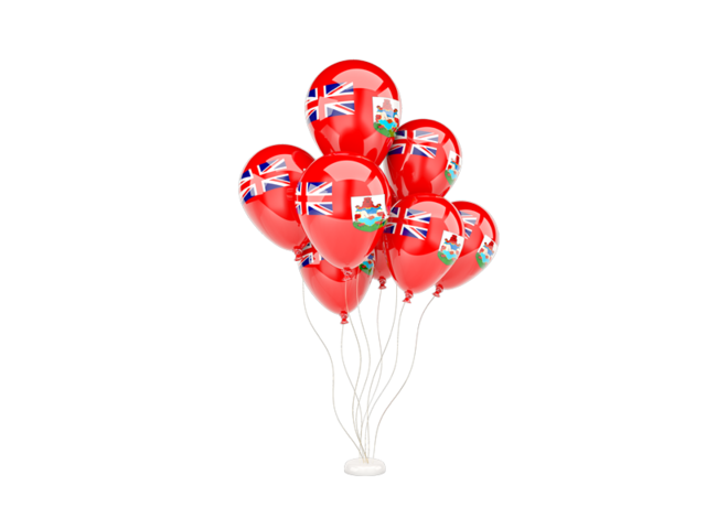 Flying balloons. Download flag icon of Bermuda at PNG format
