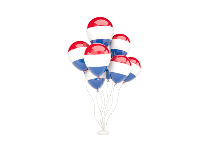 Flying balloons. Download flag icon of Bonaire at PNG format