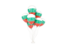 Bulgaria. Flying balloons. Download icon.