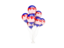 Cambodia. Flying balloons. Download icon.