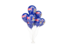 Cayman Islands. Flying balloons. Download icon.