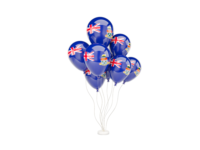 Flying balloons. Download flag icon of Cayman Islands at PNG format