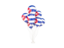 Cuba. Flying balloons. Download icon.