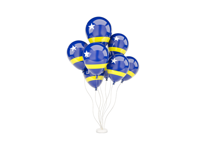 Flying balloons. Download flag icon of Curacao at PNG format