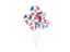 Dominican Republic. Flying balloons. Download icon.