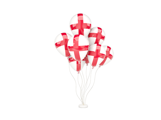 Flying balloons. Download flag icon of England at PNG format