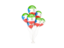 Equatorial Guinea. Flying balloons. Download icon.